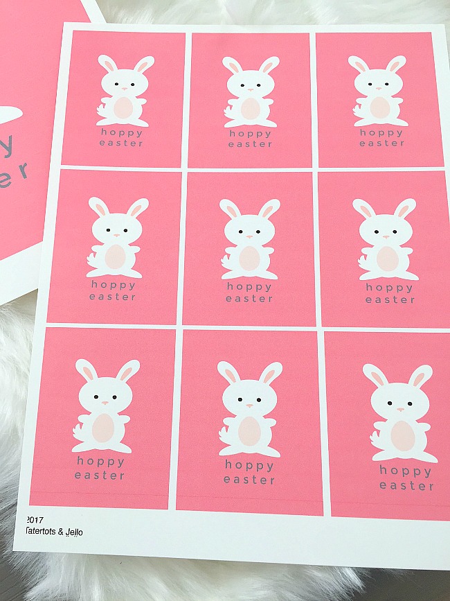 Easter Bunny Printable Art. Print off this free Spring art for your home. Also included are small printable gift tags. 