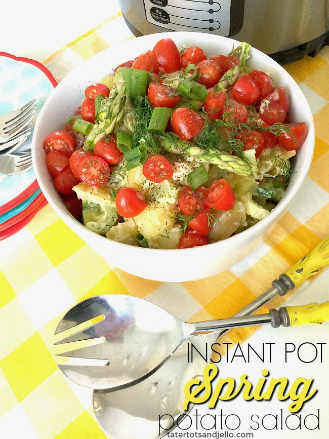 Instant Pot 10-minute Spring Potato Salad. Use your Instant Pot to make a super quick and delicious potato salad. It's perfect for a picnic!