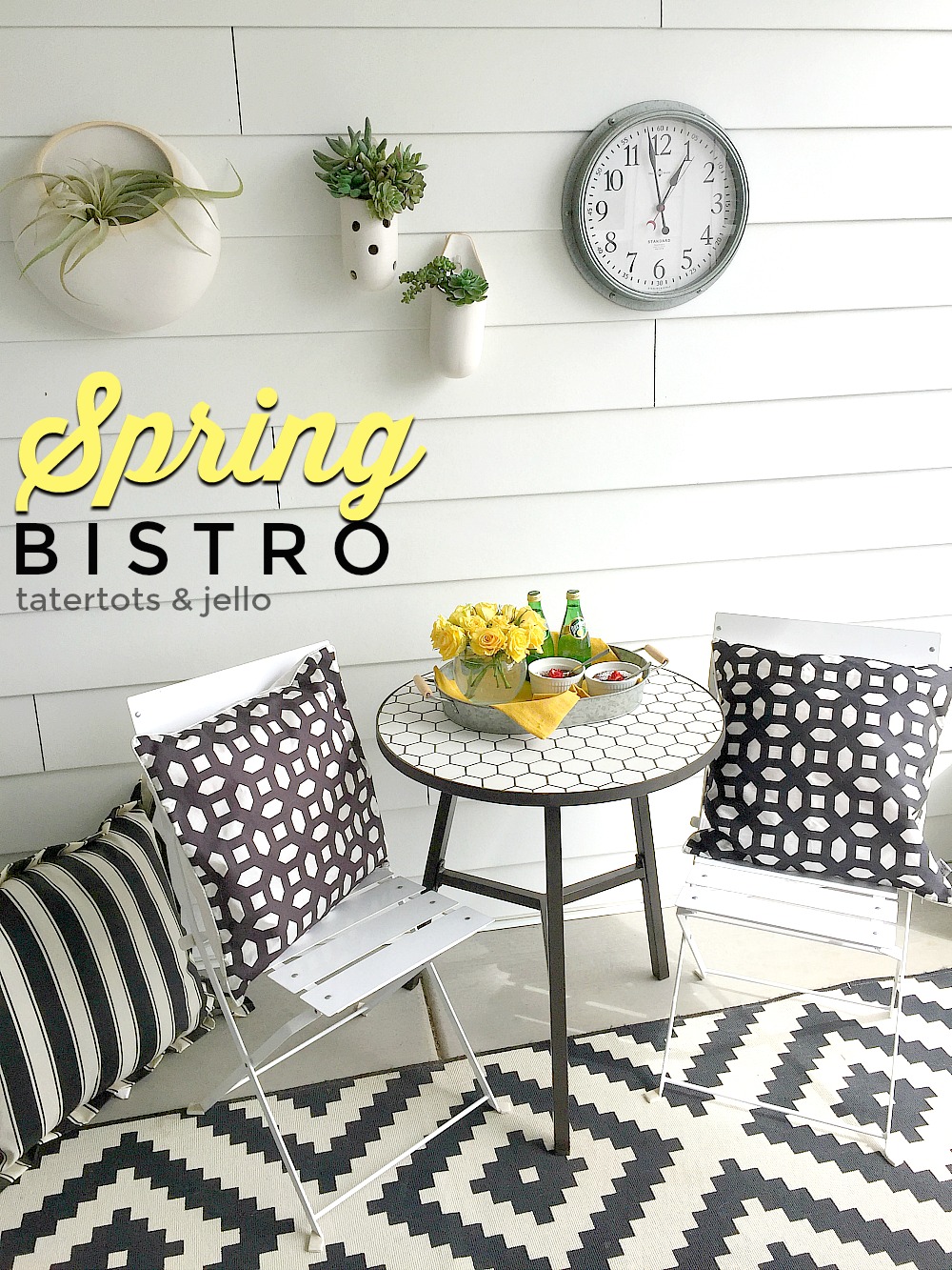 Spring Bistro Set. Make a place to enjoy a beautiful meal outdoors with BHG Live Better hex table. 