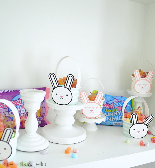 Make Mini Easter Bunny Baskets for friends and neighbors this Spring! 