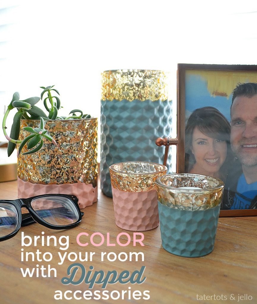 Bring color into your home with dipped accessories. Easy dipping instructions and tips!
