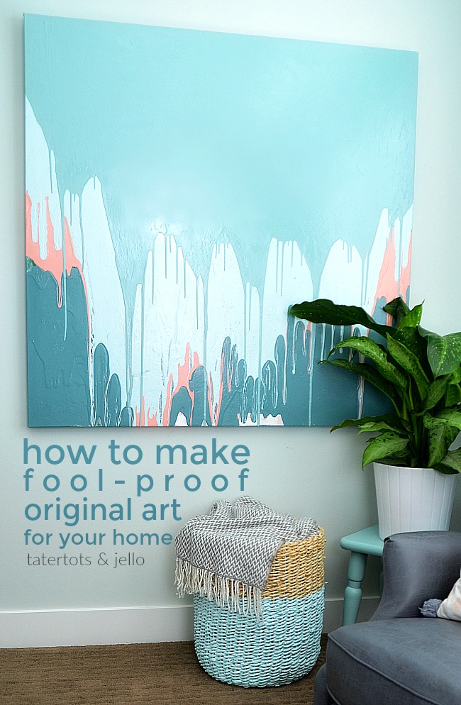 How to create fool-proof original art for your home. Painting tutorial.