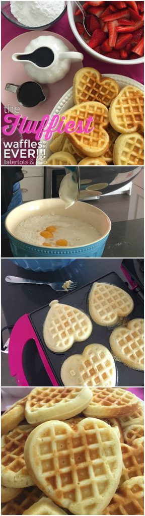 Recipe for the Fluffiest Waffles Ever. Seriously you will never go back to waffle mix again after your family has tasted the Fluffiest Waffles Ever!