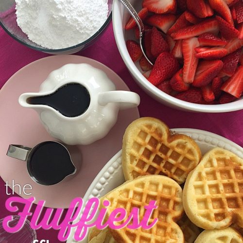 Recipe for the Fluffiest Waffles Ever. Seriously you will never go back to waffle mix again after your family has tasted the Fluffiest Waffles Ever!