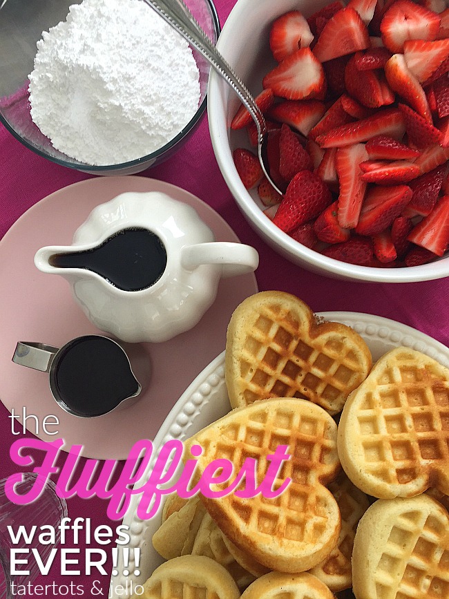 Recipe for the Fluffiest Waffles Ever. Seriously you will never go back to waffle mix again after your family has tasted the Fluffiest Waffles Ever! 