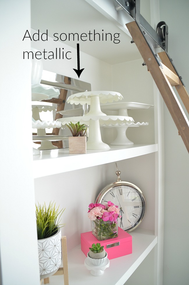 6 shelf styling ideas for shelves that POP. Easy eays to make your shelves SHINE! 