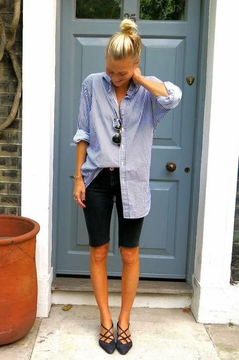 bermuda shorts refashion frayed hem 