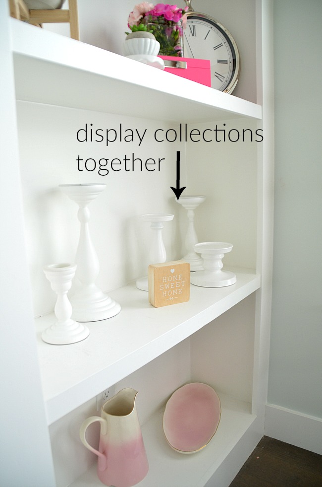 6 shelf styling ideas for shelves that POP. Easy eays to make your shelves SHINE! 