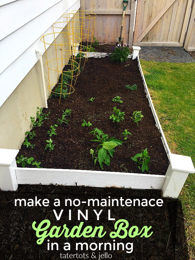 How to make a vinyl garden box in one morning without big tools. Have your hardware store make the big cuts and all you do is put it together. You just need a drill.