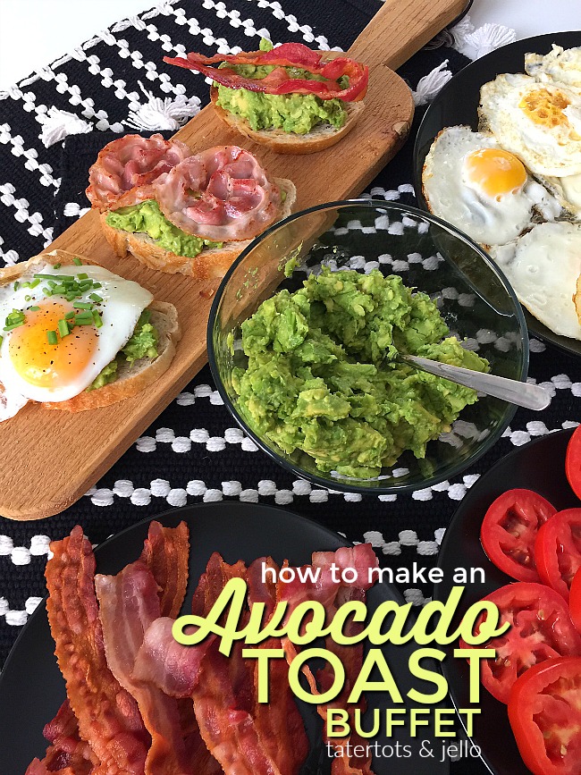 Avocado Toast Buffet. Avocado Toast is a healthy and delicious breakfast idea. There all of the different toppings you can add, see what your guests create!