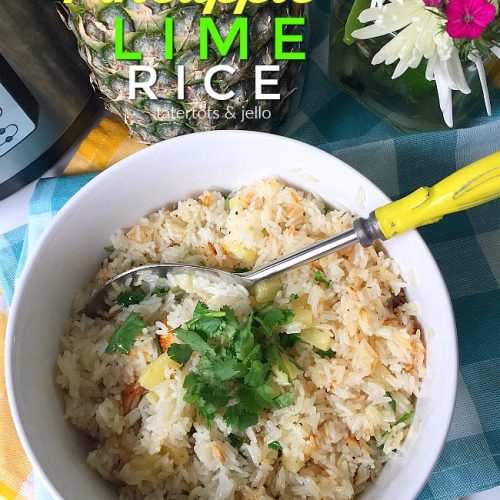 Pineapple Lime Rice is the perfect side dish this summer. The juicy tidbits of pineapple are complemented perfectly with the tart, citrus flavor of limes. And you can whip this up in 8 minutes in your pressure cooker!