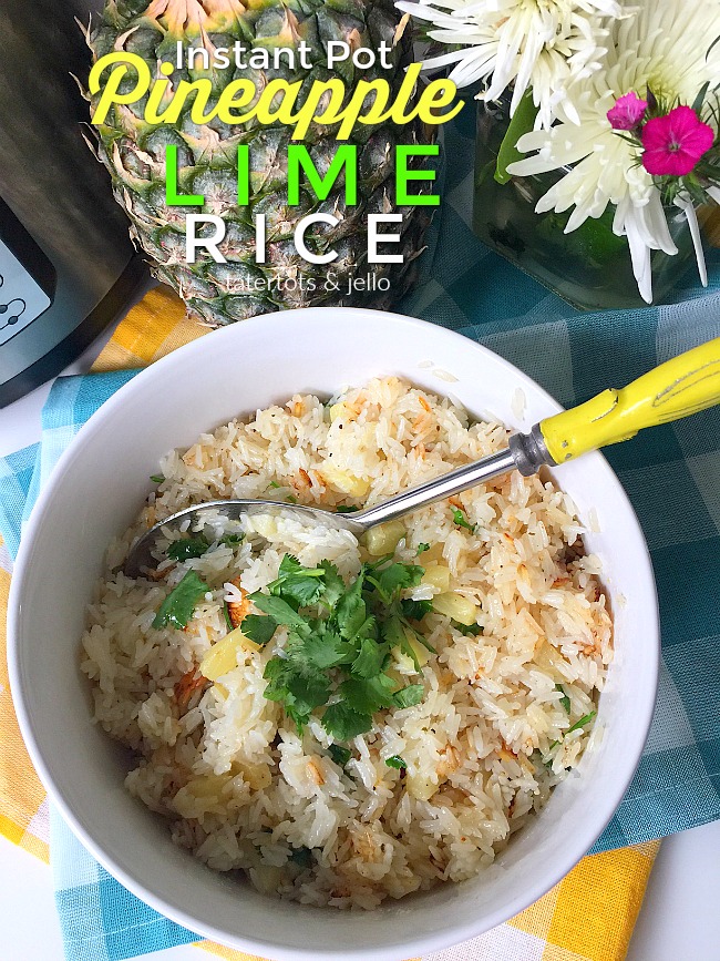 Pineapple Lime Rice is the perfect side dish this summer. The juicy tidbits of pineapple are complemented perfectly with the tart, citrus flavor of limes. And you can whip this up in 8 minutes in your pressure cooker!