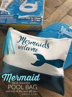 Mermaids Welcome Heat Transfer Summer Pool Bag