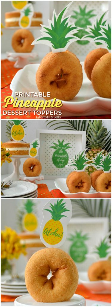 Pineapple Printable Cupcake Toppers