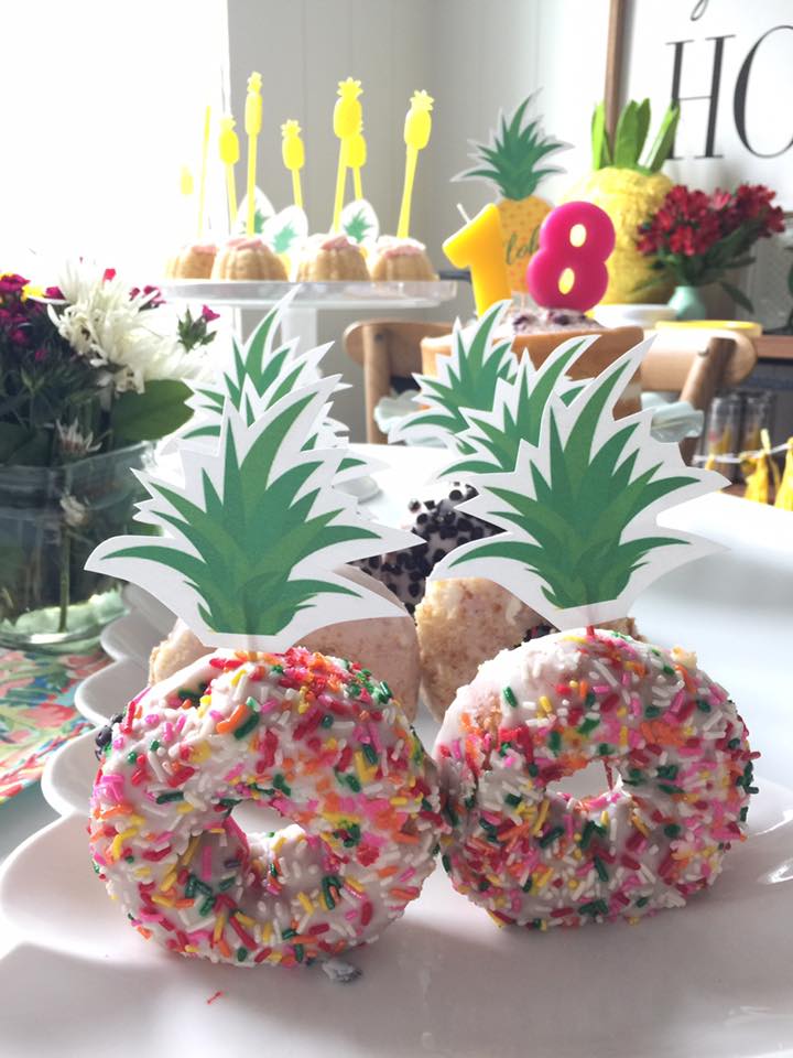 pineapple printable cupcake toppers 