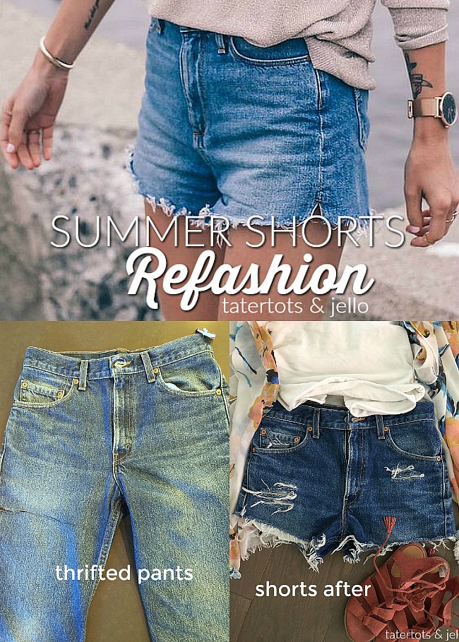 Summer Shorts Refashion. Grab a pair of thrifted jeans and make some stylish shorts for the summer!!