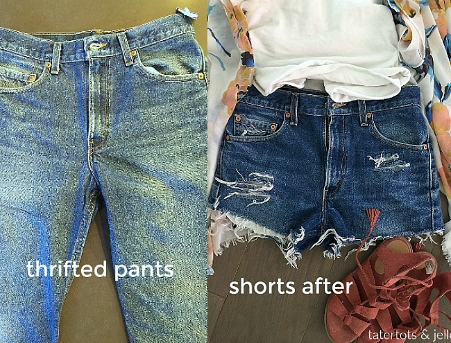 DIY Distressed Jean Shorts: How to Transform Thrifted Jeans