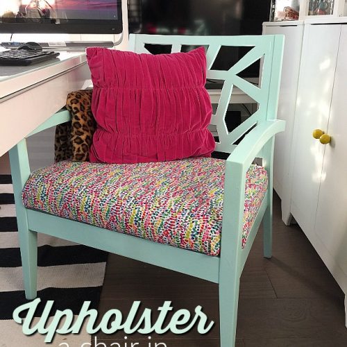 How to upholster a chair in 10 minutes. 5 easy steps!