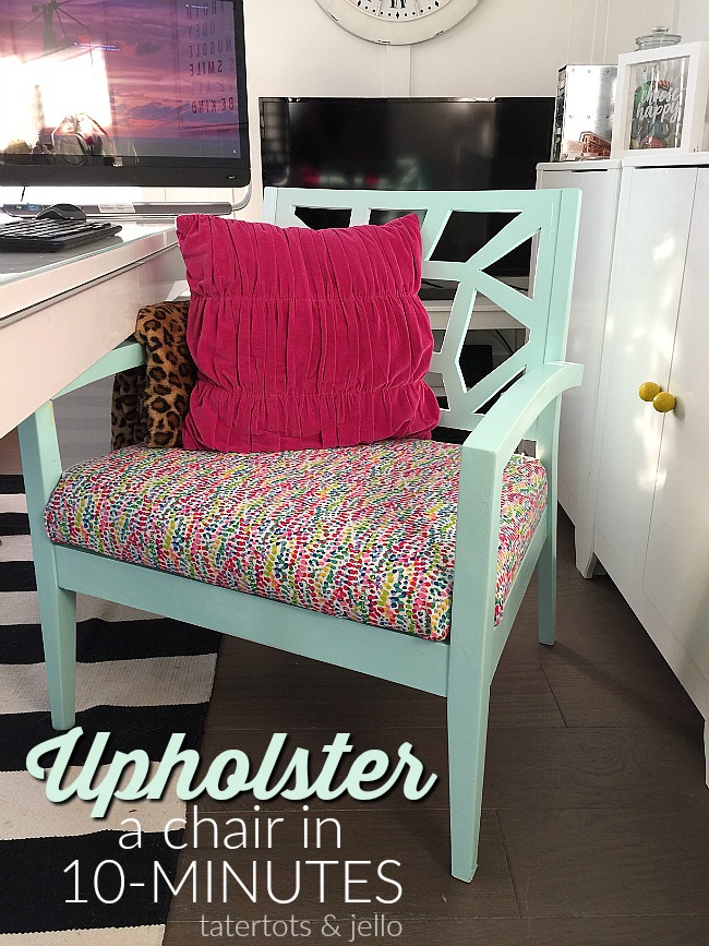 How to upholster a chair in 10 minutes. 5 easy steps!