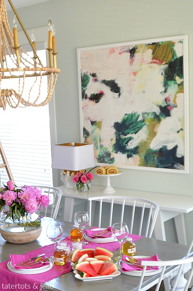 Colorful Happy Home Dining Room. Affordable, creative ways to create a colorful modern scandinavian dining room in your home. 