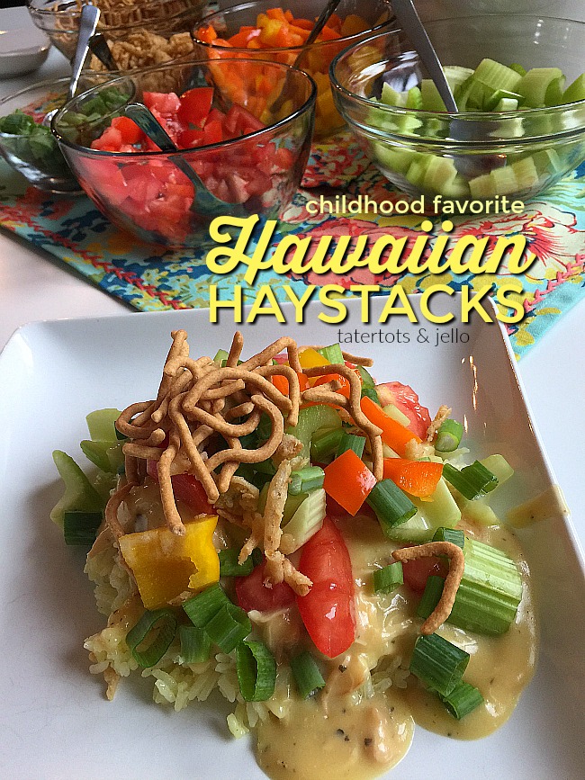 Hawaiian Haystacks are a family tradition. Rice covered with a creamy chicken gravy and piled high with crunchy, flavorful toppings. This dish will be a family favorite at YOUR house too!