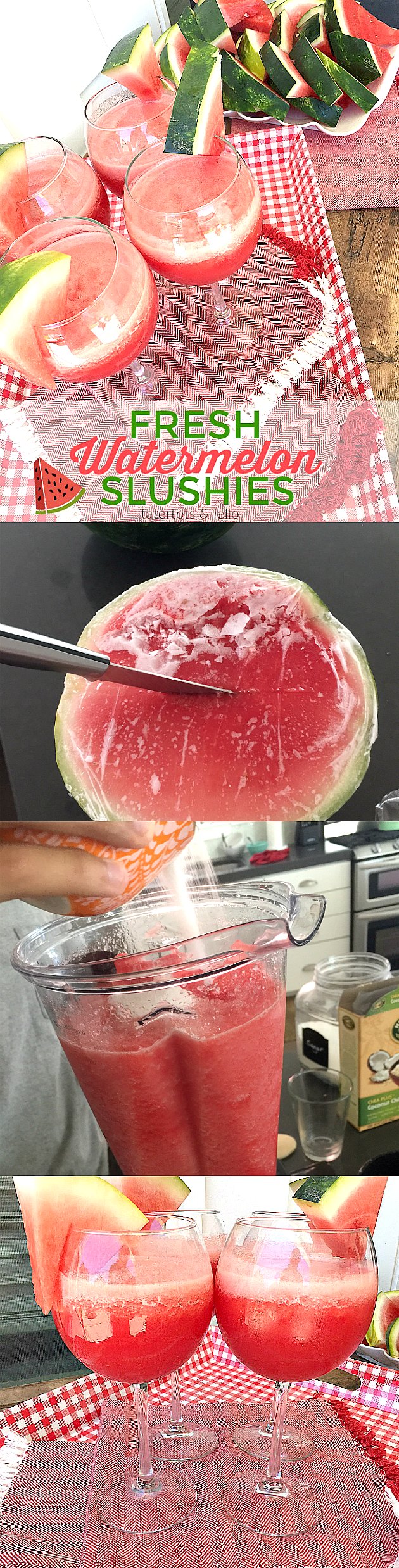 Make your Summer awesome by making Fresh Watermelon Slushies! Pop your watermelon in the freezer and get ready for a watermelon sensation. Perfect for any Summer party! 