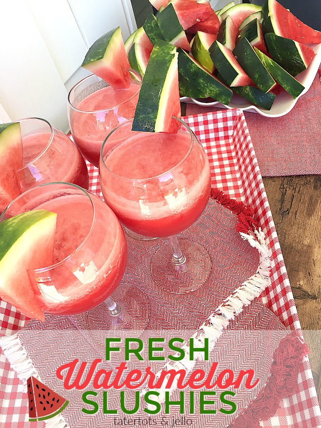 Make your Summer awesome by making Fresh Watermelon Slushies! Pop your watermelon in the freezer and get ready for a watermelon sensation. Perfect for any Summer party! 