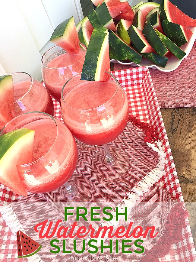 Fresh and Delicious Watermelon Slushies!