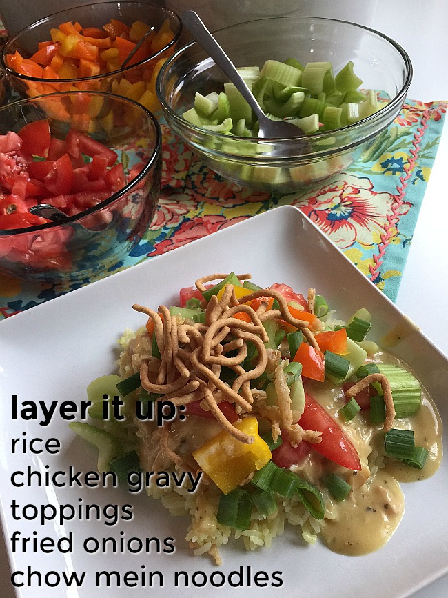 Hawaiian Haystacks are a family tradition. Rice covered with a creamy chicken gravy and piled high with crunchy, flavorful toppings. This dish will be a family favorite at YOUR house too! 