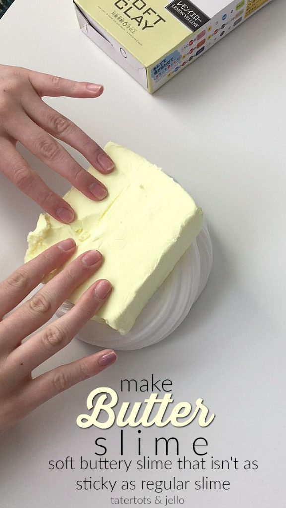 Make 3-ingredient Butter Slime, It's slime with a softer, buttery consistency.