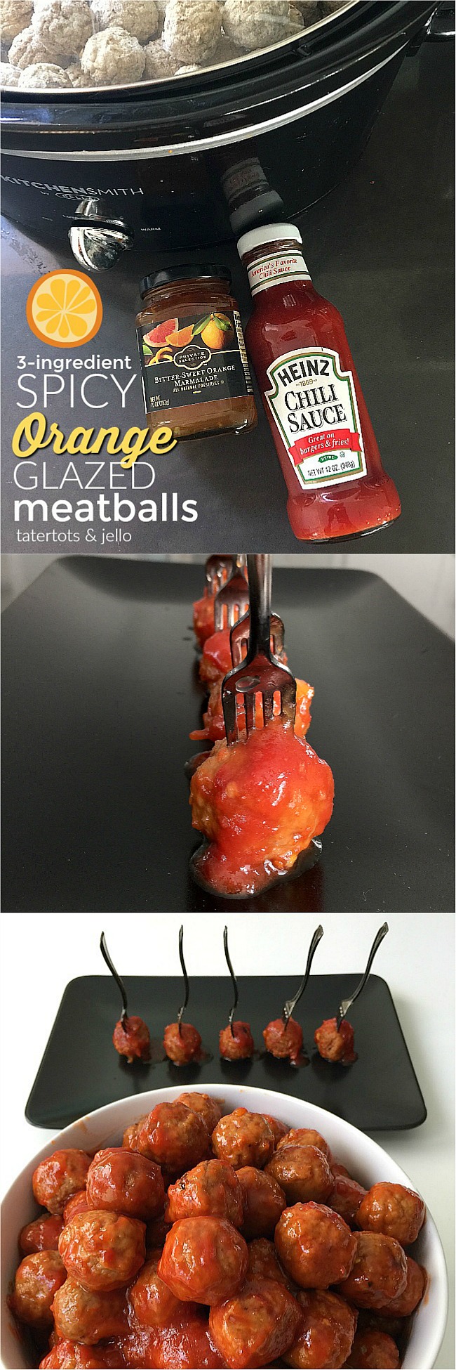 3 ingredient Spicy Orange Glazed Meatballs Potluck Recipe