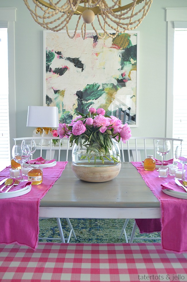 Colorful Happy Home Dining Room. Affordable, creative ways to create a colorful modern scandinavian dining room in your home.