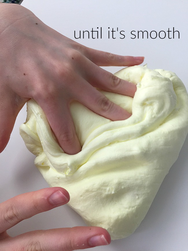 Make 3-ingredient Butter Slime, It's slime with a softer, buttery consistency.