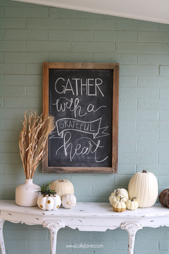 Fall porch at Lolly Jane Blog