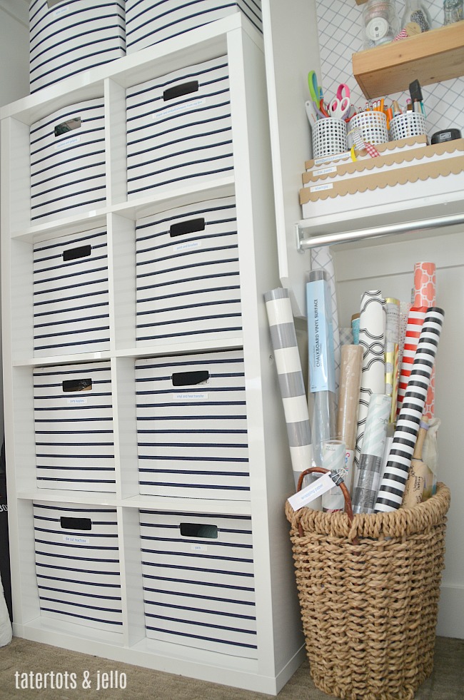 Craft Room Closet Makeover. Organized your craft supplies with labels. Find out how to create an amazing craft closet! 