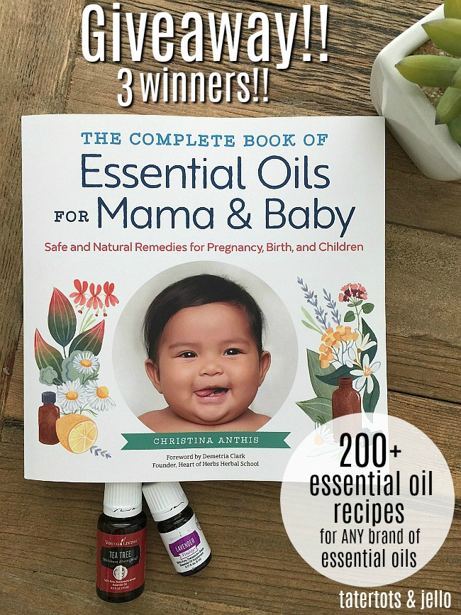 200 essential oil recips for moms - giveaway three winners