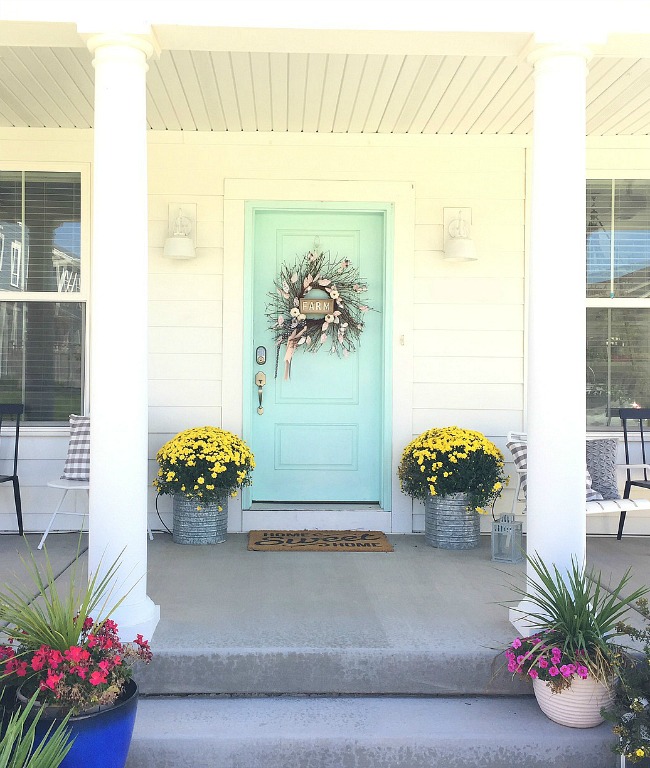 Farmhouse Fall Wreath with Paper Leaves