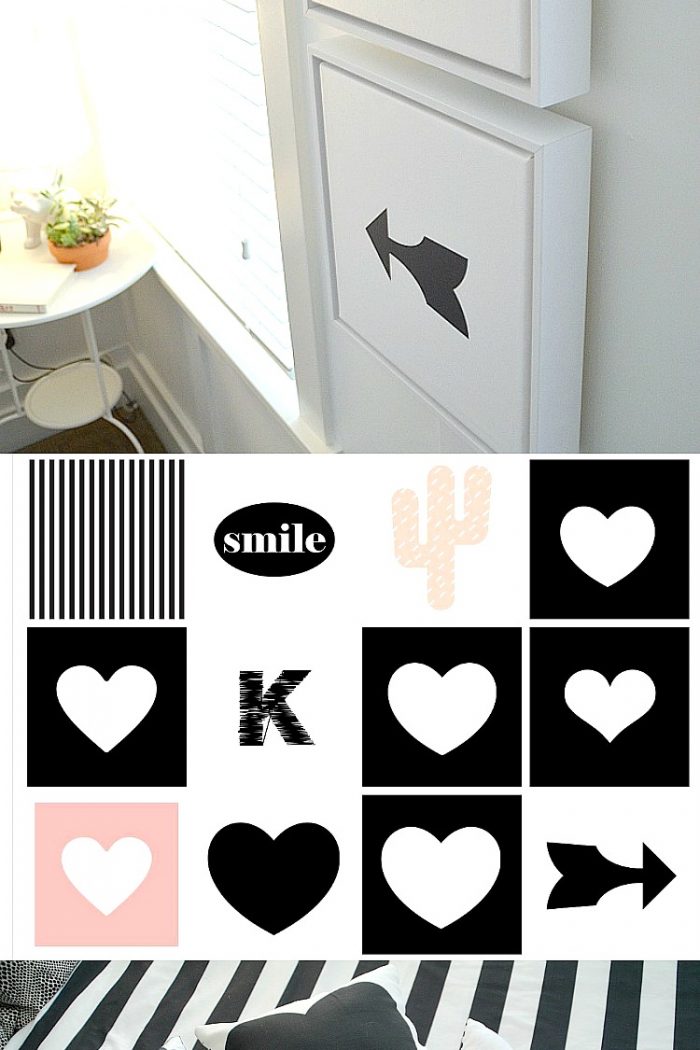 Black & White Kids Bedroom Printables