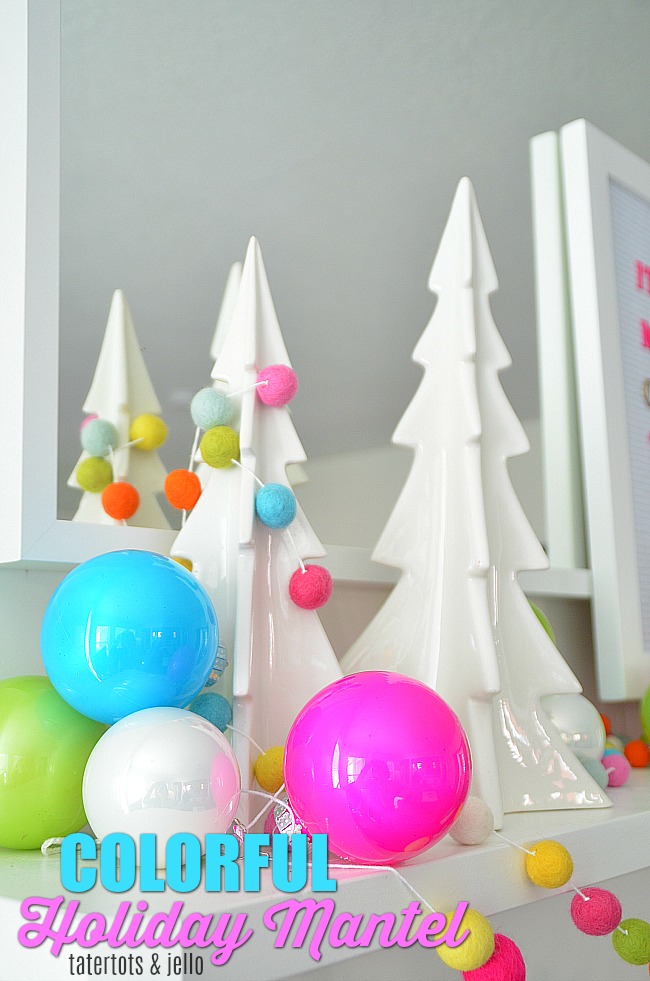 COLORFUL Modern Holiday Mantel!