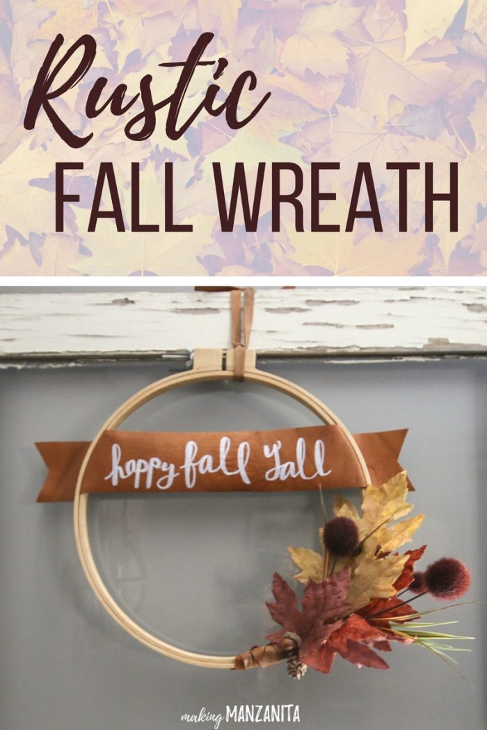 20-Minute Modern Leather Hoop Fall Wreath