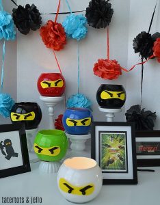 Ninja Dollar Store Lantern Party Craft