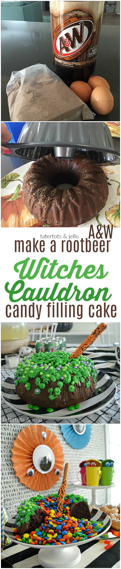 Monster Party and Witches Cauldron Bubbling Cake