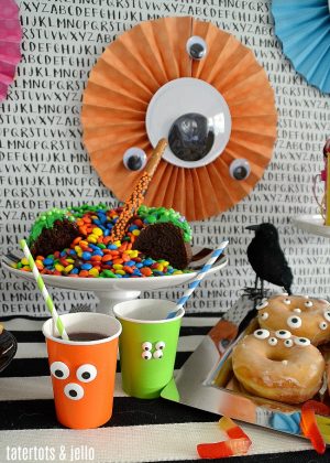 Monster Party and Bubbling Witch Candy Cake Party Ideas