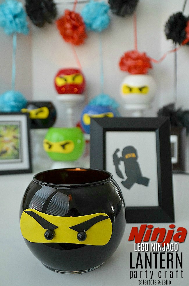 Ninja lantern craft and a month of kids crafts you can make at home.