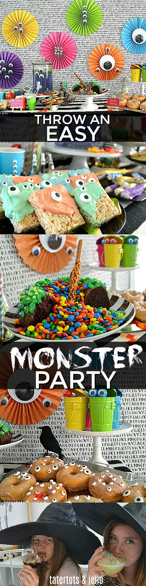 Throw an easy Monster party - food, decorations and more Halloween