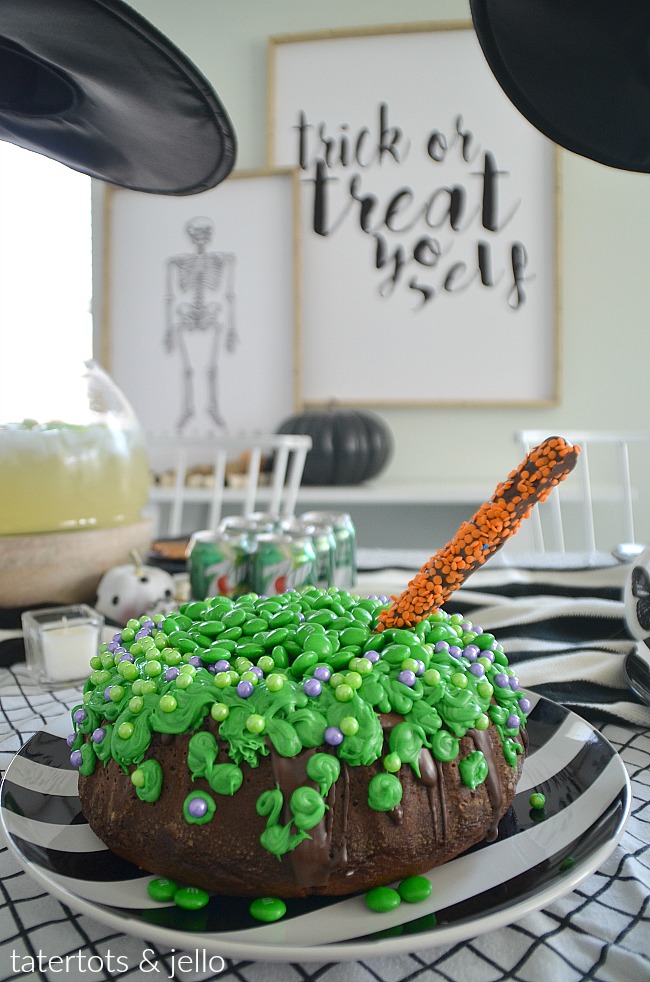 Monster Party and Witches Cauldron Bubbling Cake