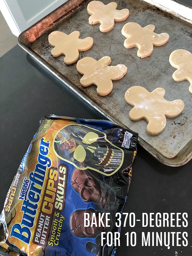 Butterfinger Skeleton Cookies and Cookie Cups. Use a gingerbread man cookie cutter to make the most adorable skeleton cookies. 