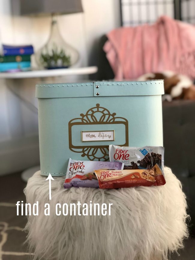 Me Time Mom Space and basket. Carve out a little space in your home for "me" time. Create a basket to keep your "mom time" treats!