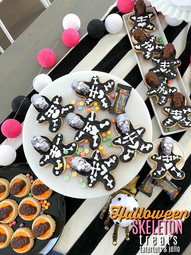 Butterfinger Skeleton Cookies and Cookie Cups. Use a gingerbread man cookie cutter to make the most adorable skeleton cookies.