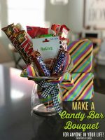 Make a Candy Bar Bouquet – the perfect gift for ANYONE in your life!